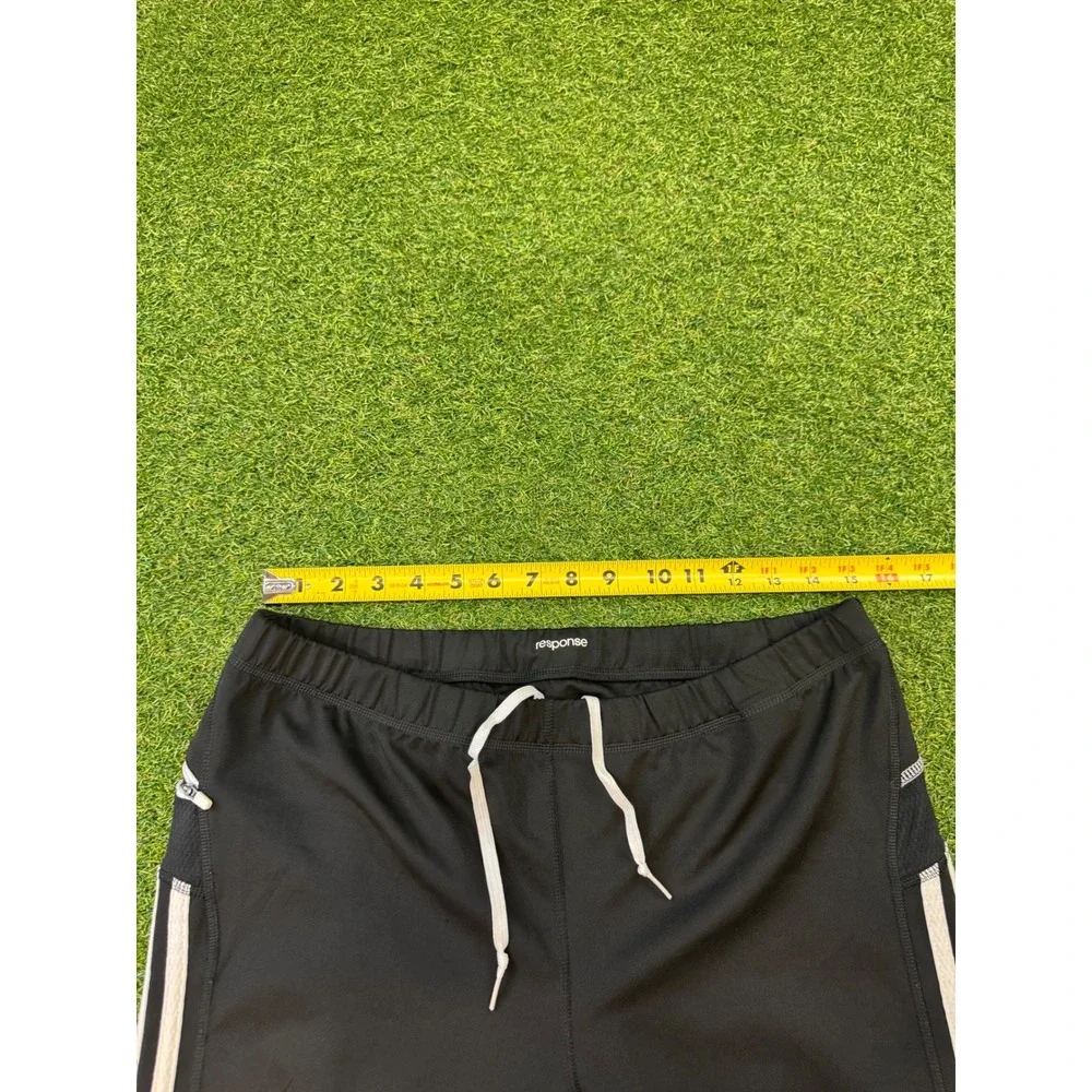 Adidas Response‎ Climalite Track Pants Mens Medium Black White Stripe Joggers